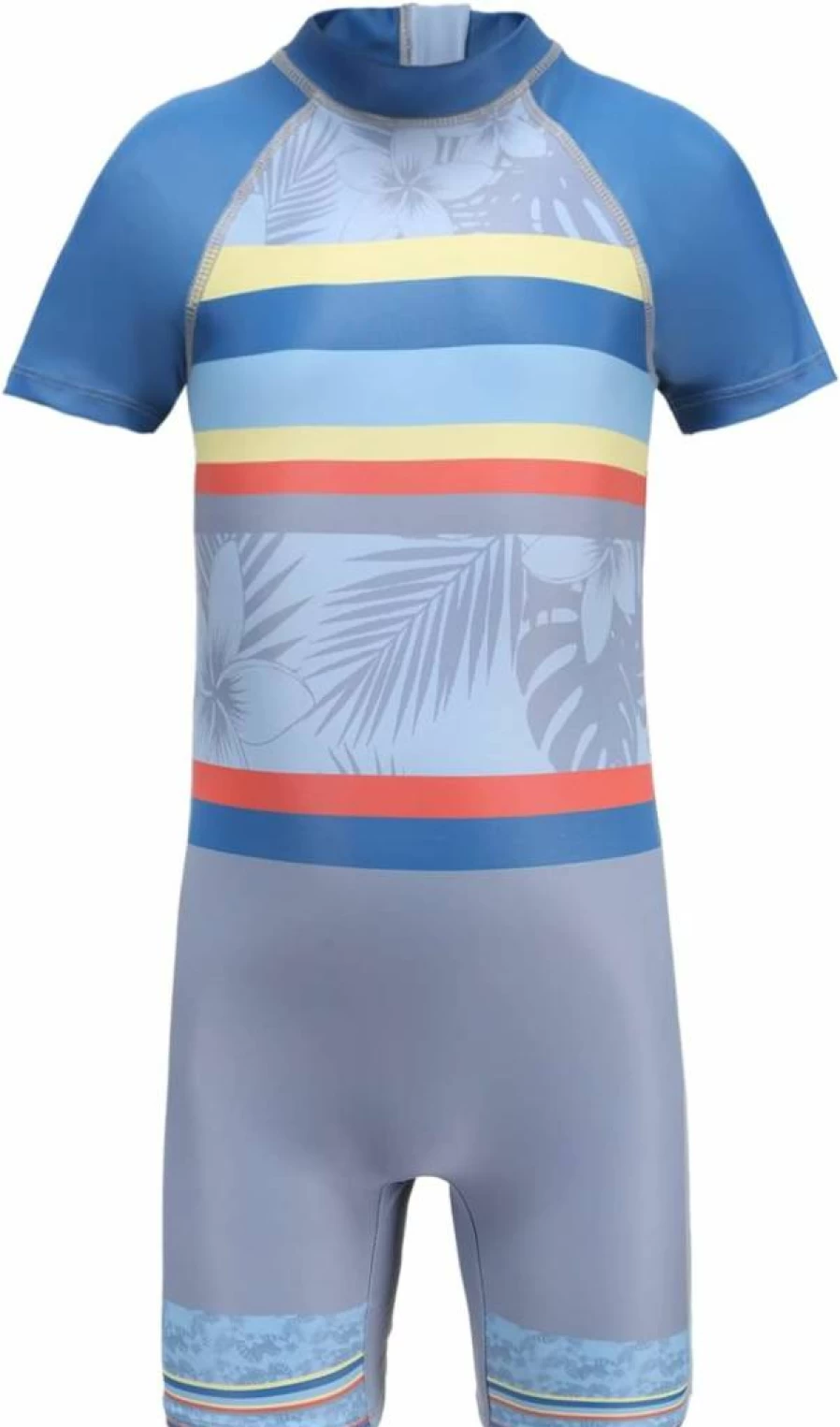 Lollisy UPF 50+ Boys Rash Guard Swimsuits - Short Sleeve One Piece Sun Protection Swim Shirt for Kids