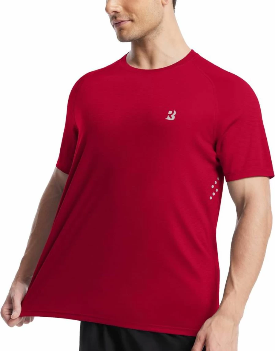 Roadbox Men's UPF 50+ Short Sleeve Rash Guard - UV Sun Protection, Quick Dry Athletic Shirt for Swimming, Gym & Running