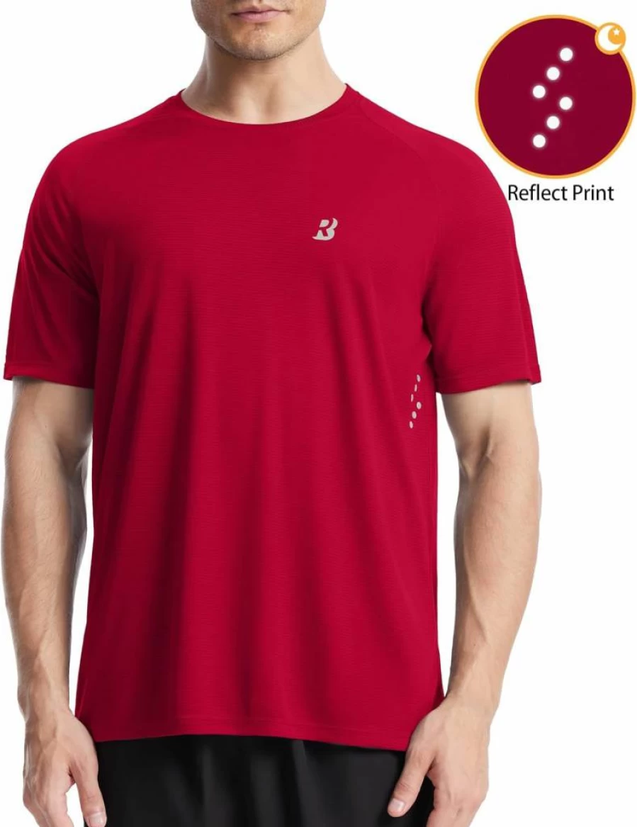 Roadbox Men's UPF 50+ Short Sleeve Rash Guard - UV Sun Protection, Quick Dry Athletic Shirt for Swimming, Gym & Running