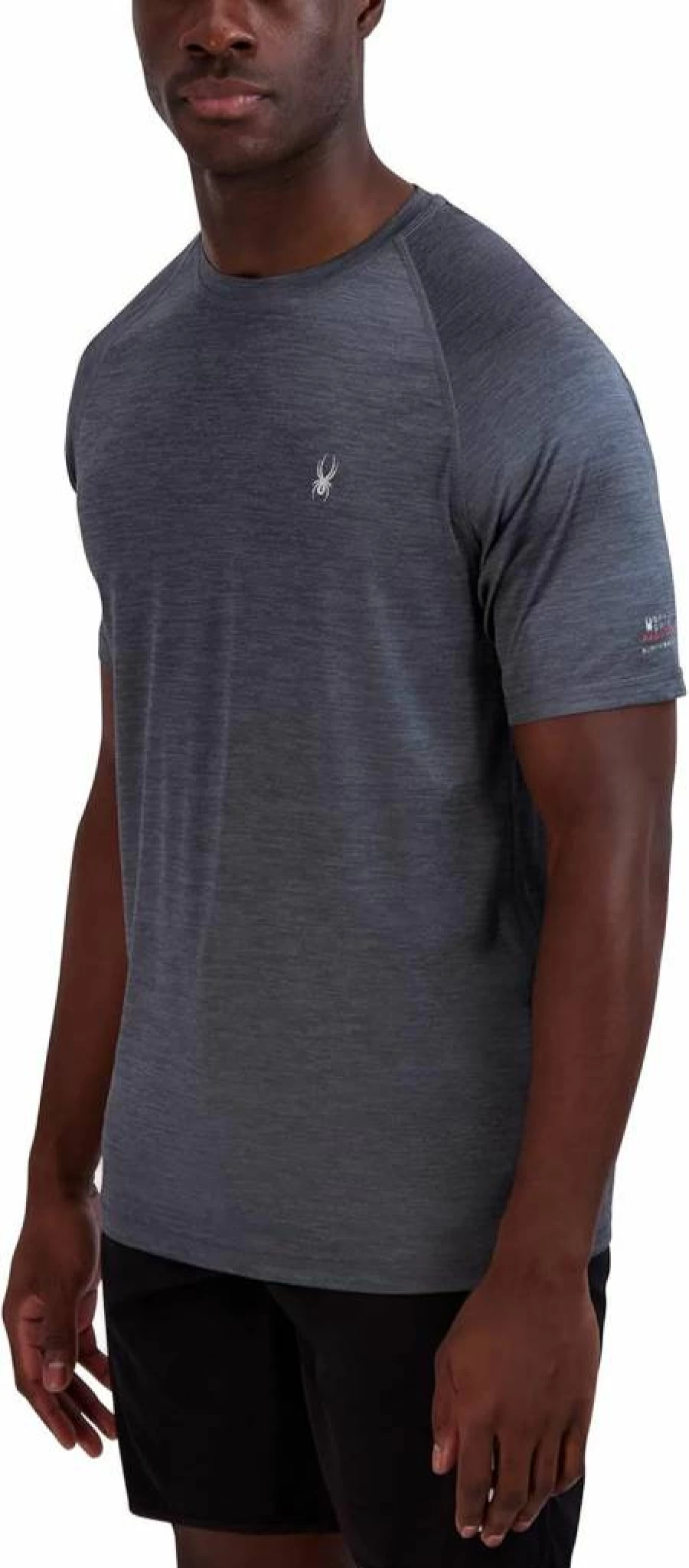 Spyder Men's UPF 50+ Quick-Dry Short Sleeve Rash Guard Shirt for Swimming, Surfing, Hiking & Workout