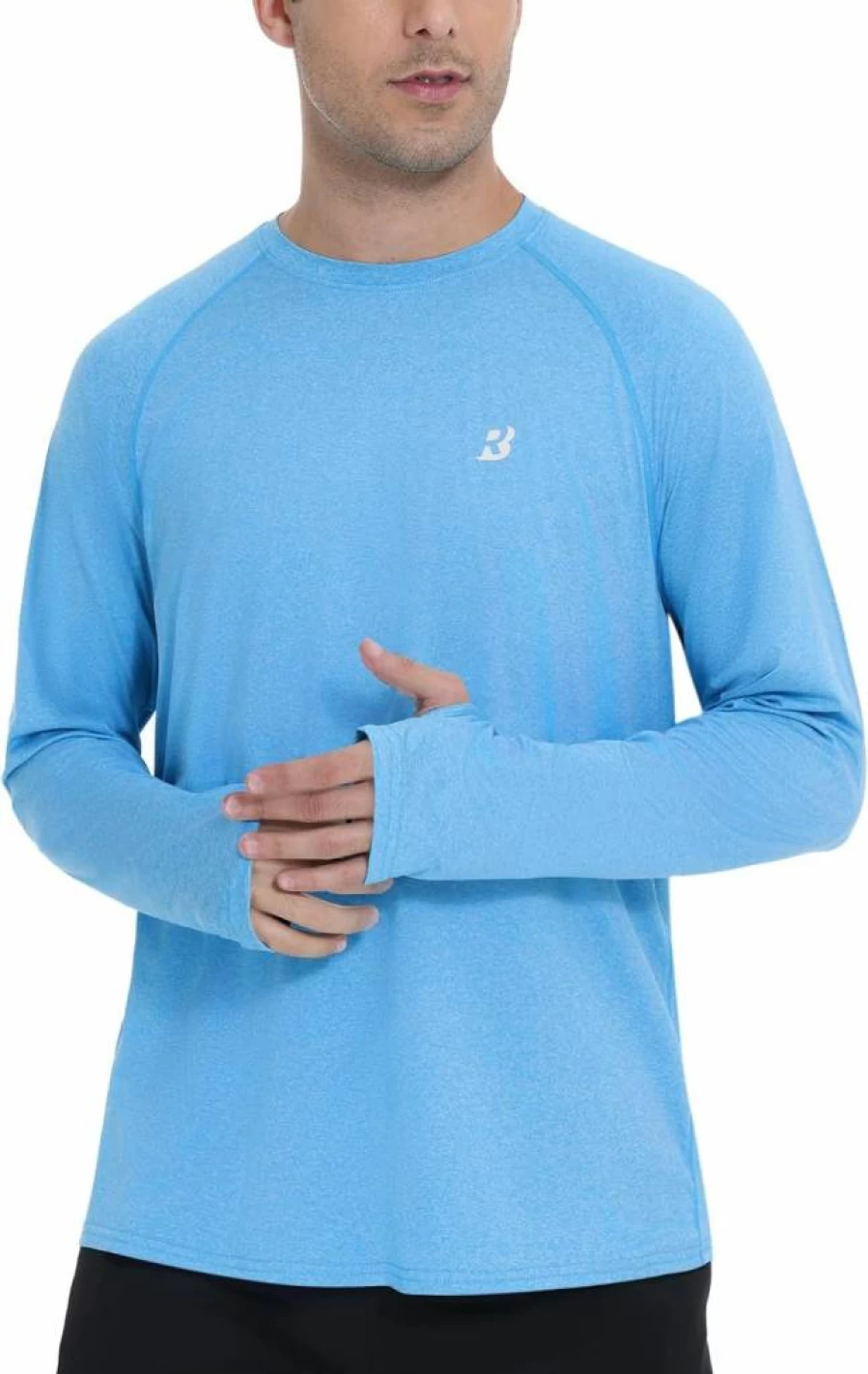 Roadbox UPF 50+ Men's Sun Protection Shirt - Long Sleeve Quick Dry UV Rash Guard for Swimming, Fishing & Hiking with Thumbhole
