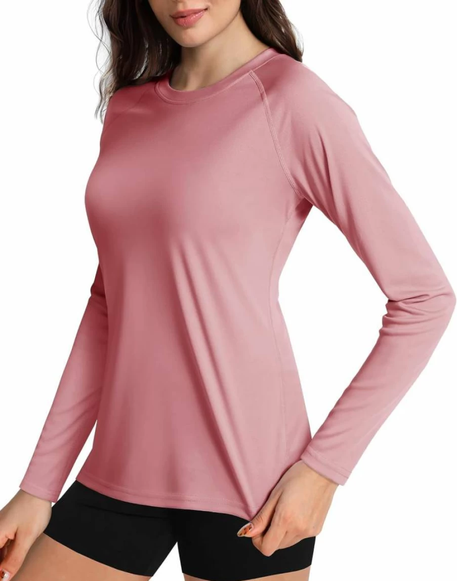 Boladeci Women's UPF 50+ Long Sleeve Rash Guard Swim Shirt - Quick Dry UV Protection Lightweight Workout Top for Swimming & Outdoor Activities