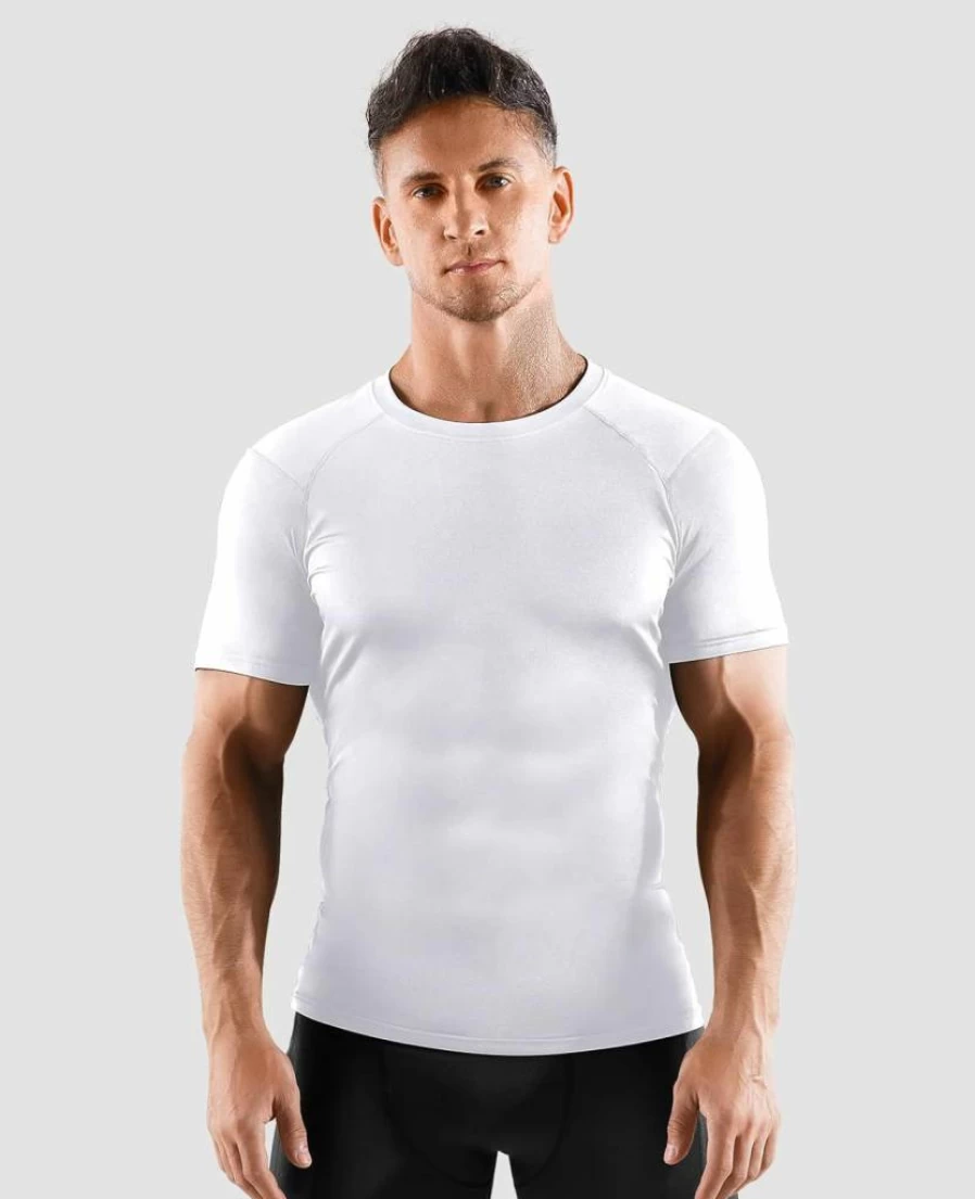 Niksa Men's Dry Fit Compression Shirt – Moisture Wicking Workout Top, Breathable Athletic Tee for Gym & Sports, Short Sleeve Base Layer Rash Guard
