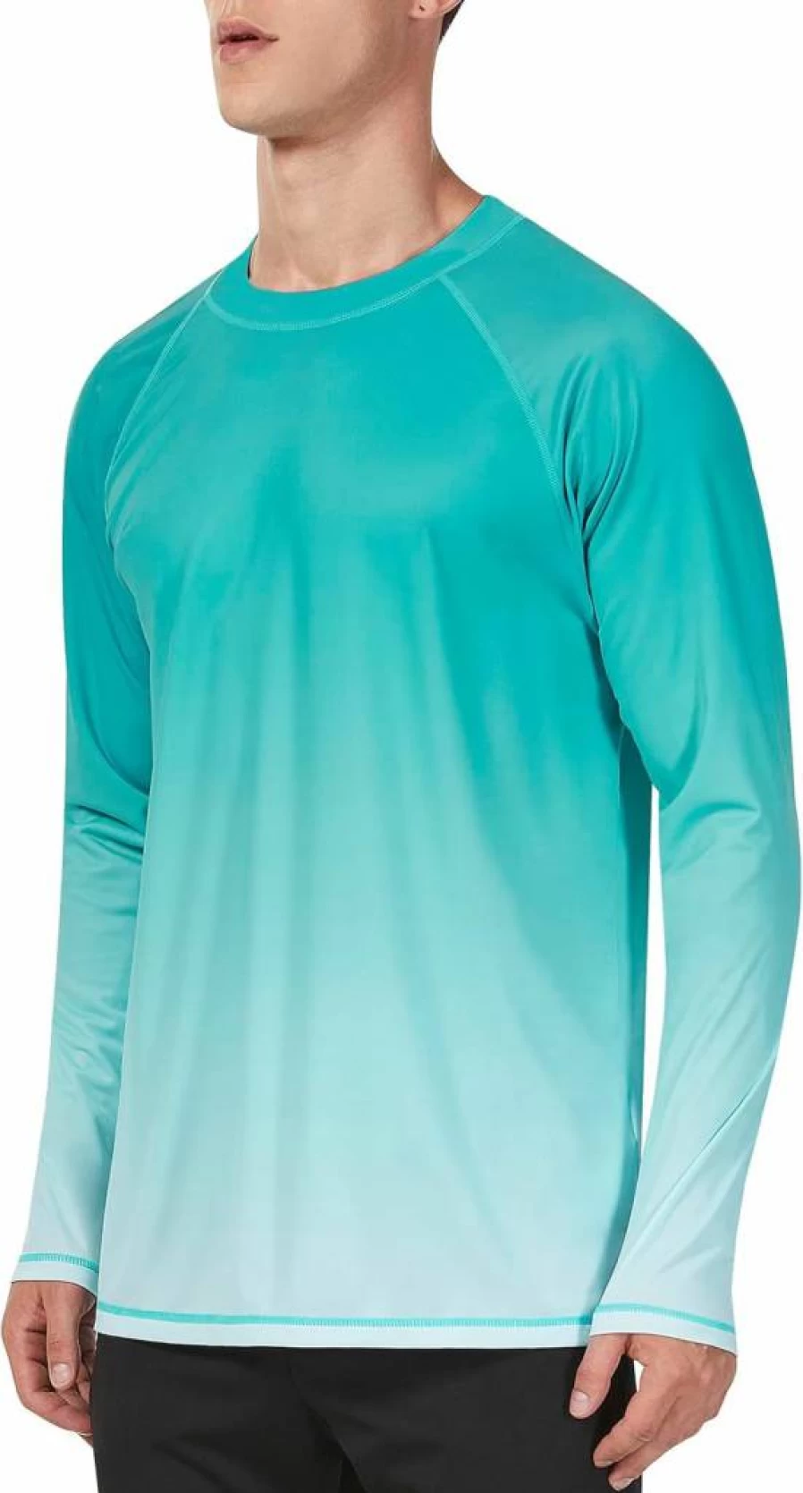 KPSUN Men's UPF 50+ Long Sleeve Rash Guard Shirt - Sun Protection Quick Dry UV Swim Shirt for Beach, Fishing & Water Sports