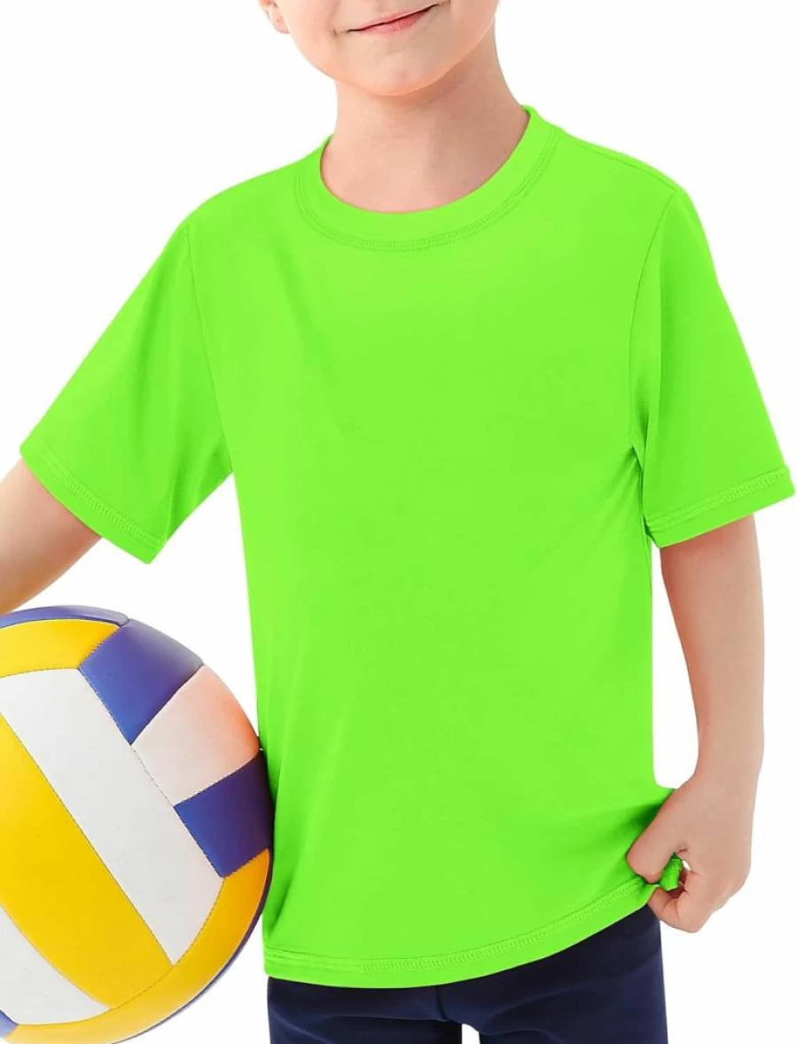 Guicizi UPF 50+ Boys & Girls Rash Guard Swim Shirt - Quick Dry Short Sleeve Sun Protection Tee for Kids Youth 2T-16Y, Beach Surf Fishing Water Shirt