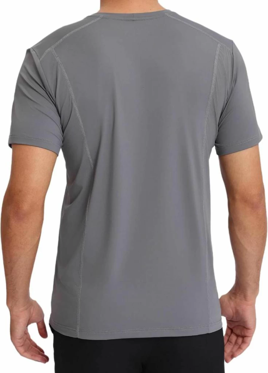 Bombrooster Men's UPF 50+ Quick Dry Short Sleeve Rash Guard Shirt for Swimming, Fishing, Hiking, Beach & Running – Sun Protection UV Shirt