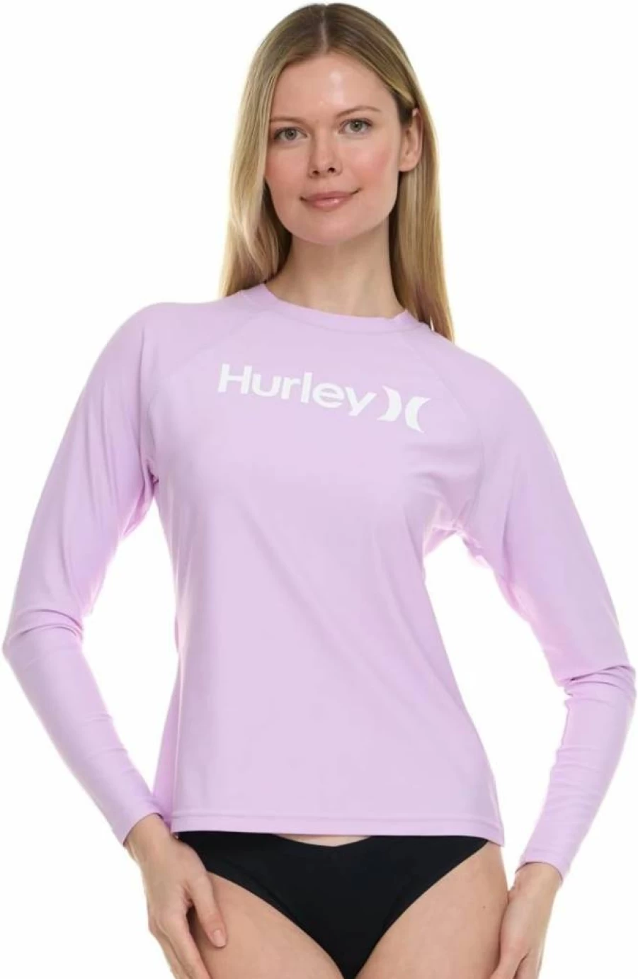 Hurley Women's UPF 50+ Long Sleeve Rash Guard Swim Shirt for UV Protection & Sun Safety