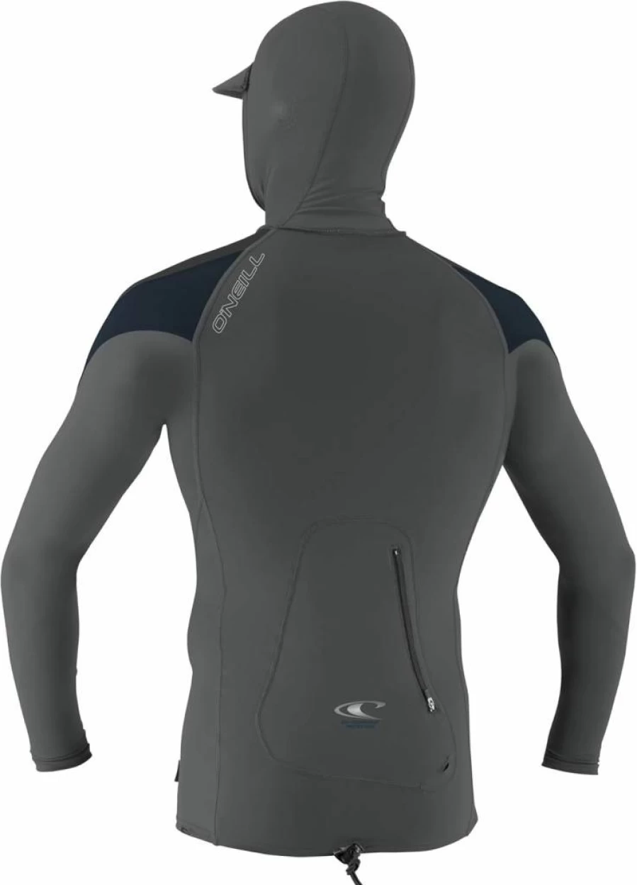 O'Neill Men's Long Sleeve Premium Rash Guard - UPF Sun Protection Swim Shirt for Surfing & Water Sports