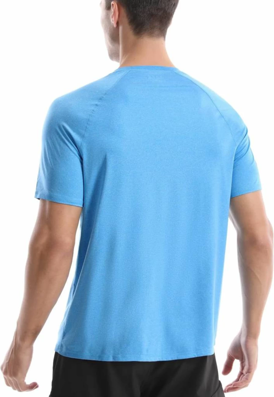 Roadbox UPF 50+ Men's Sun Protection Shirt - Short Sleeve Rash Guard for Swimming, Fishing, Gym & Outdoor Activities