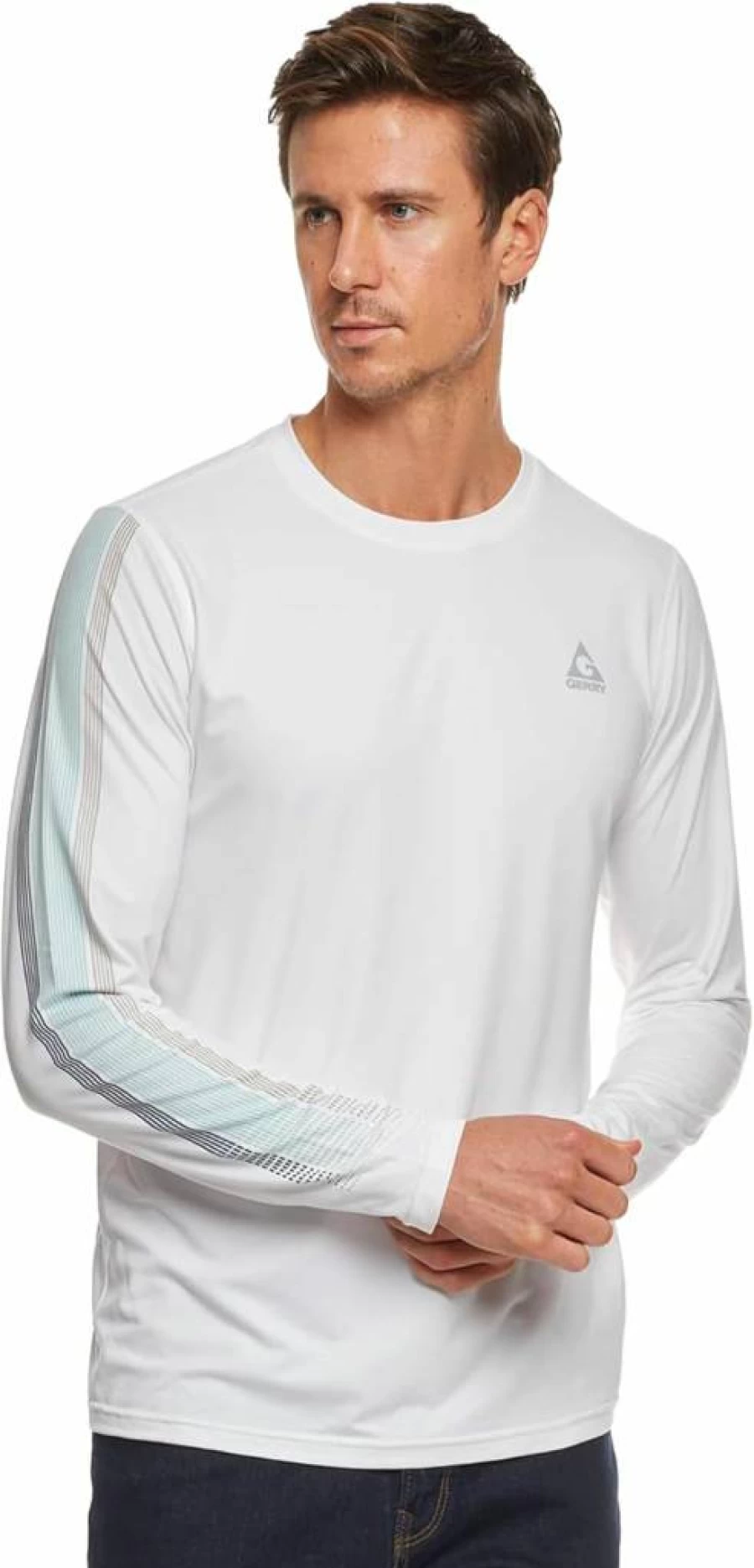 Gerry Men's UPF 40+ Quick-Dry Sun Shirt - Anti-Pill Stretch Rash Guard Swim Tee - Solar Jersey Protection Top for Swimming & Outdoor Activities