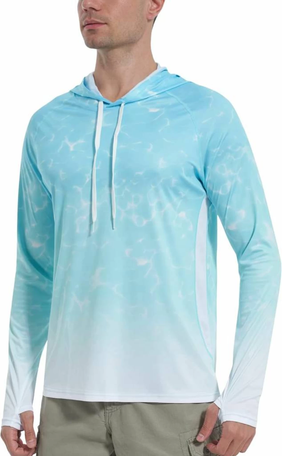 Roadbox UPF 50+ Men's Sun Protection Shirt - Long Sleeve Rash Guard for Fishing, Swimming & Hiking with Thumbholes