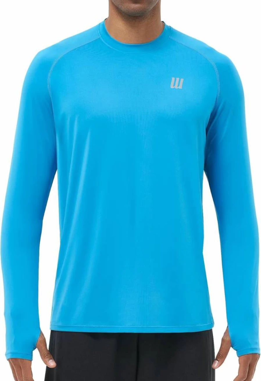UUMIAER Men's UPF 50+ Sun Protection Long Sleeve Rash Guard Shirt for Running, Hiking & Outdoor Activities