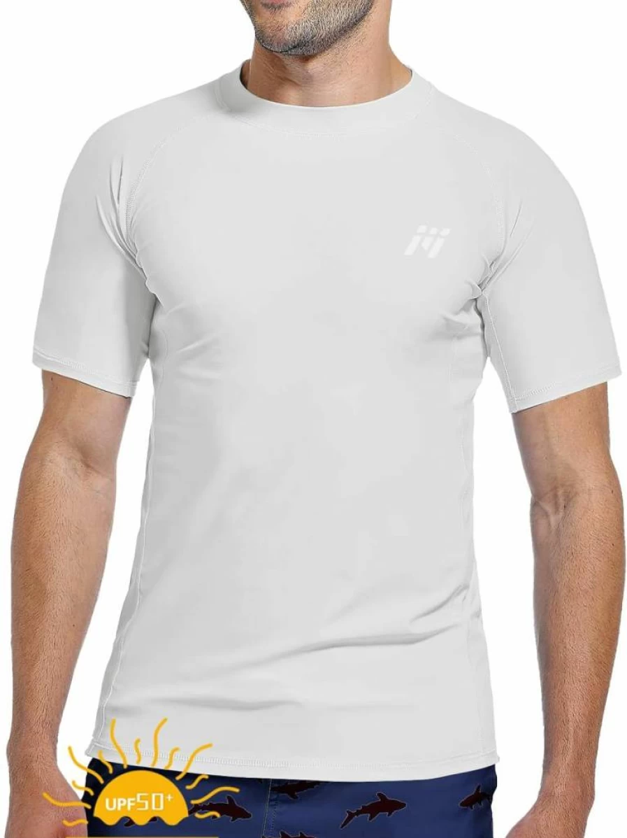 MEETWEE Men's SPF 50+ UPF Sun Protection Long Sleeve Rash Guard Shirt for Swimming, Fishing, Hiking, Running & Workout