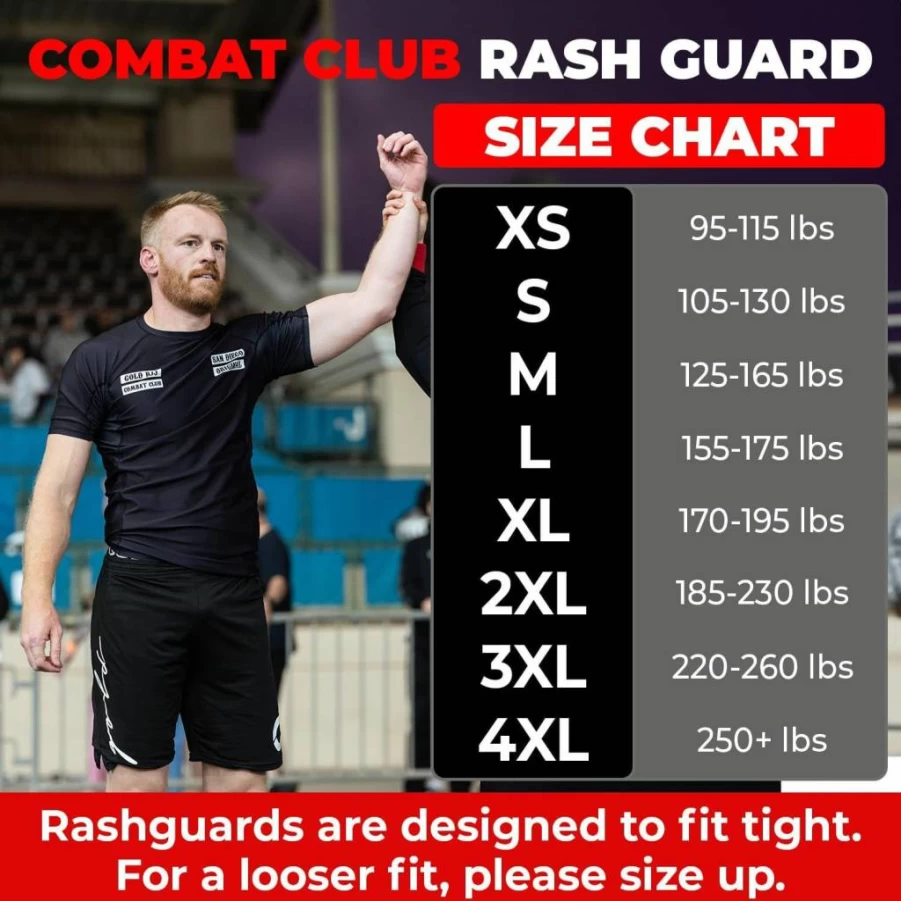Gold BJJ Rash Guard for Men & Women - Short Sleeve No-Gi & Gi Jiu Jitsu Training Shirt - Black Combat Club Rashguard