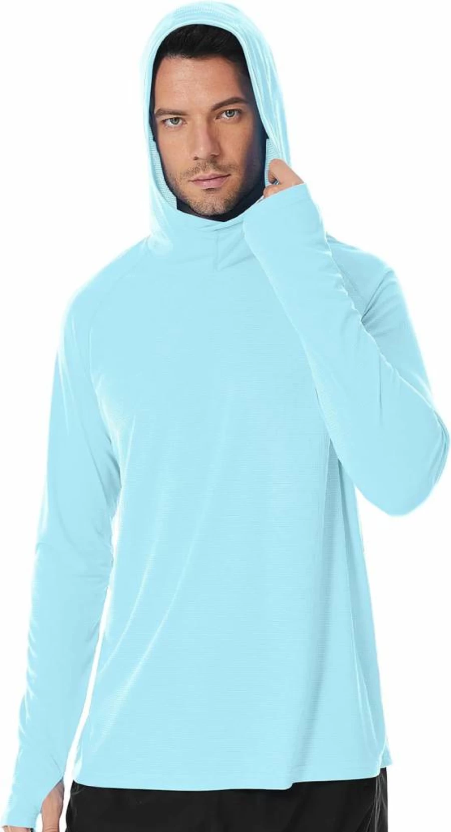 Roadbox UPF 50+ Men's Sun Protection Hoodie - Long Sleeve Quick Dry Fishing Shirt for Hiking, Outdoor Work & UV Rash Guard