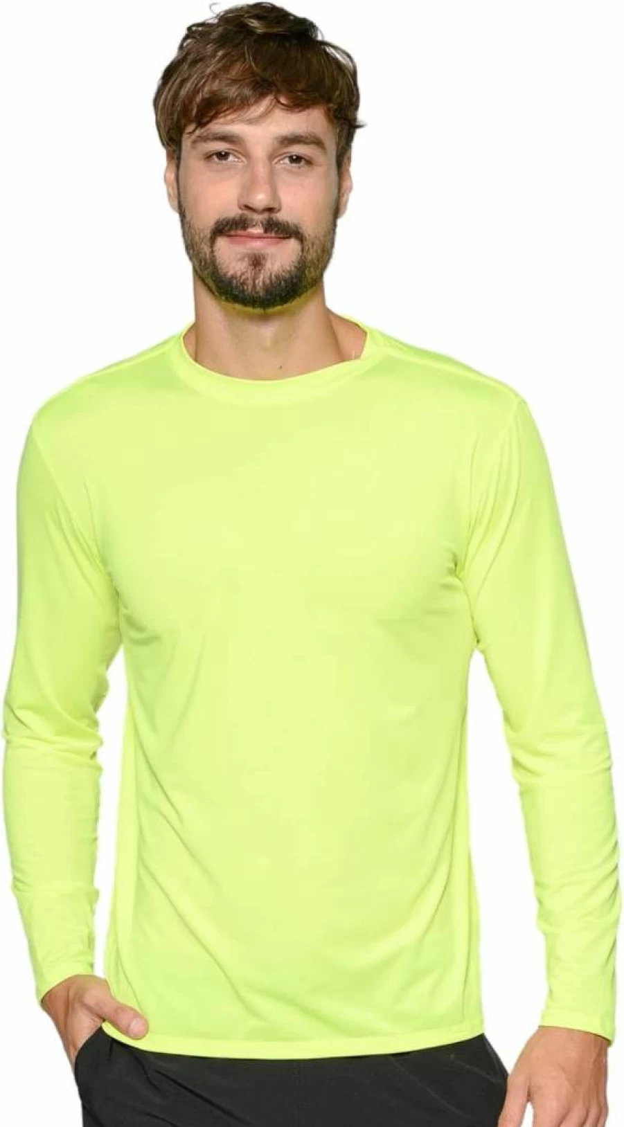 INGEAR Men's UPF 50+ Sun Protection Shirt - Quick-Dry Long Sleeve Rash Guard for Fishing, Hiking, Swimming & Outdoor Activities