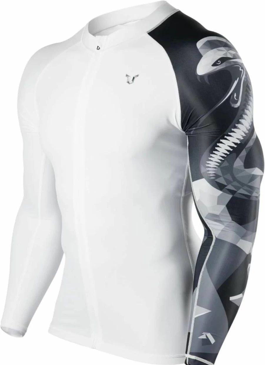 ADOREISM Men's UPF 50+ Long Sleeve Rash Guard Zip Shirt - Quick Dry UV Sun Protection for Swimming, Surfing, Fishing & Hiking