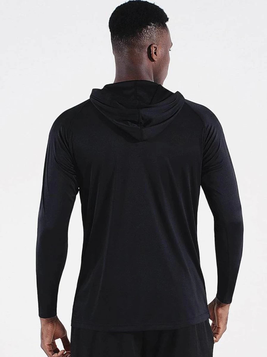 CADMUS Men's UPF 50+ Sun Protection Long Sleeve Fishing Shirt - Dry Fit Workout Hoodie for Outdoor Activities