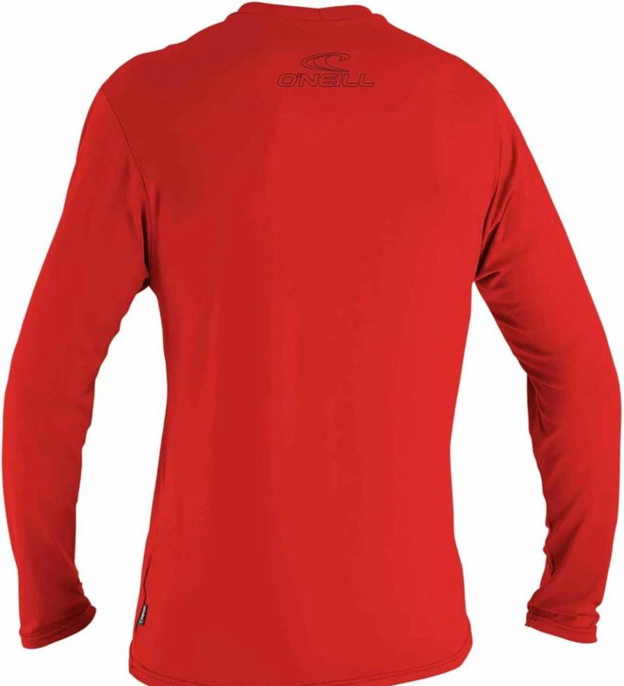 O'Neill Men's Basic Skins UPF 50+ Long Sleeve Sun Shirt - UV Protection Rash Guard for Swimming & Surfing