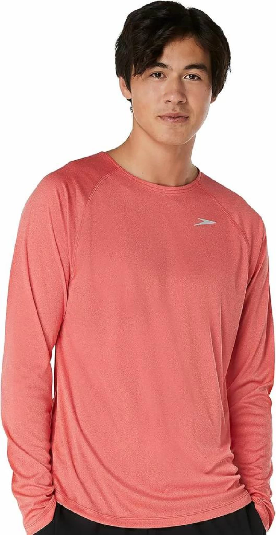 Speedo Men's Long Sleeve UV Protection Swim Shirt Fitness Rashguard for Swimming and Water Sports