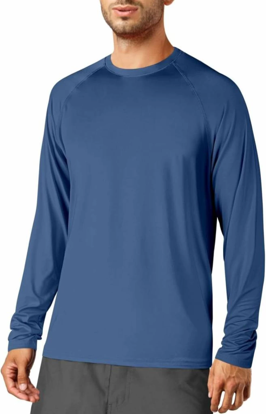 JumGear Men's UPF 50+ Rash Guard Long Sleeve Sun Protection Shirt - Quick Dry Lightweight UV Swim & Fishing Shirt for Swimming, Running, Water Sports