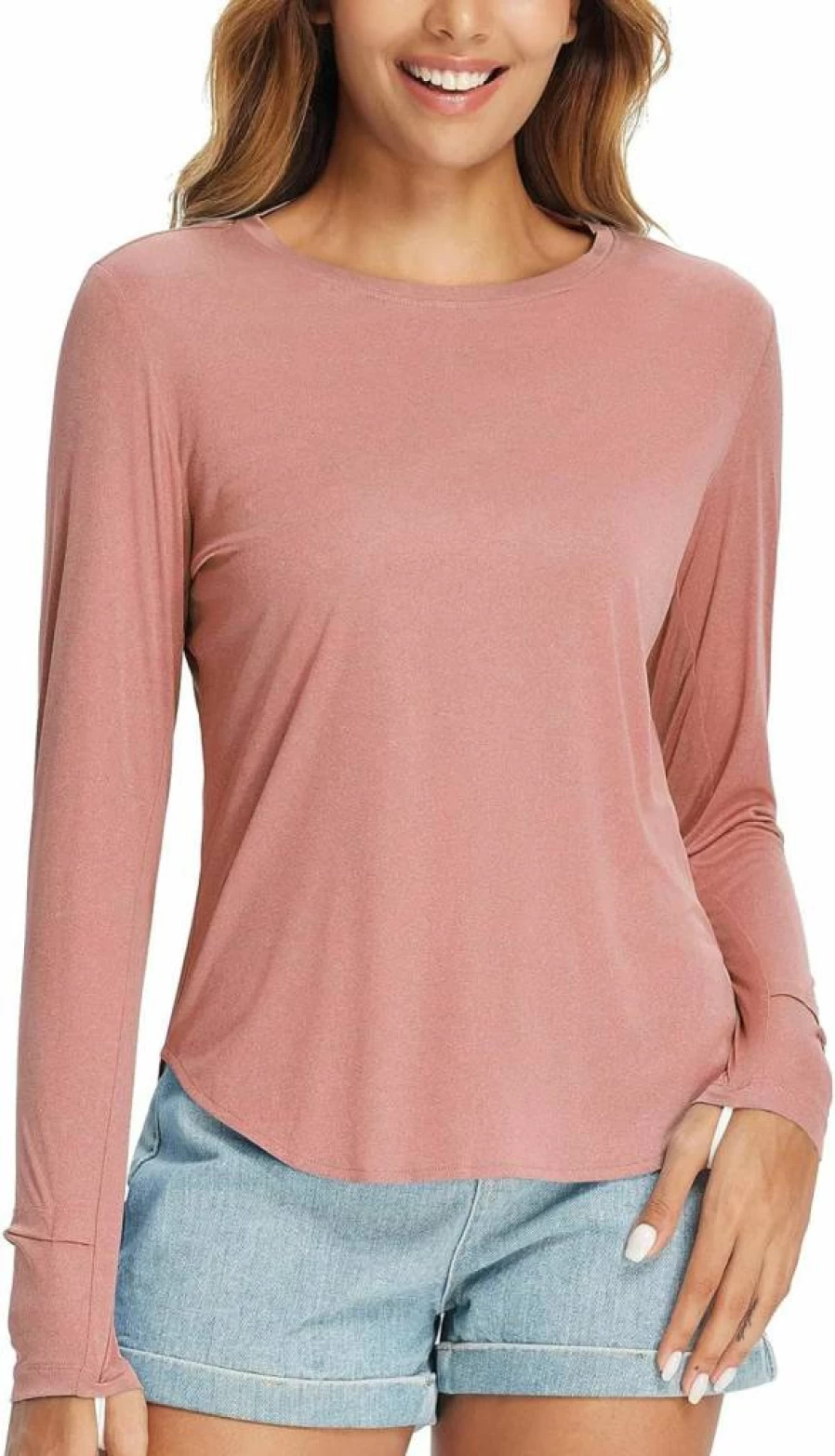 Baleaf Women's UPF 50+ Long Sleeve Sun Shirt - Lightweight Quick-Dry UV Protection Rash Guard for Hiking & Outdoor Activities