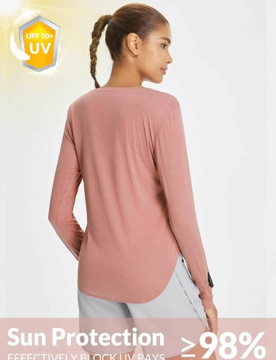 Baleaf Women's UPF 50+ Long Sleeve Sun Shirt - Lightweight Quick-Dry UV Protection Rash Guard for Hiking & Outdoor Activities