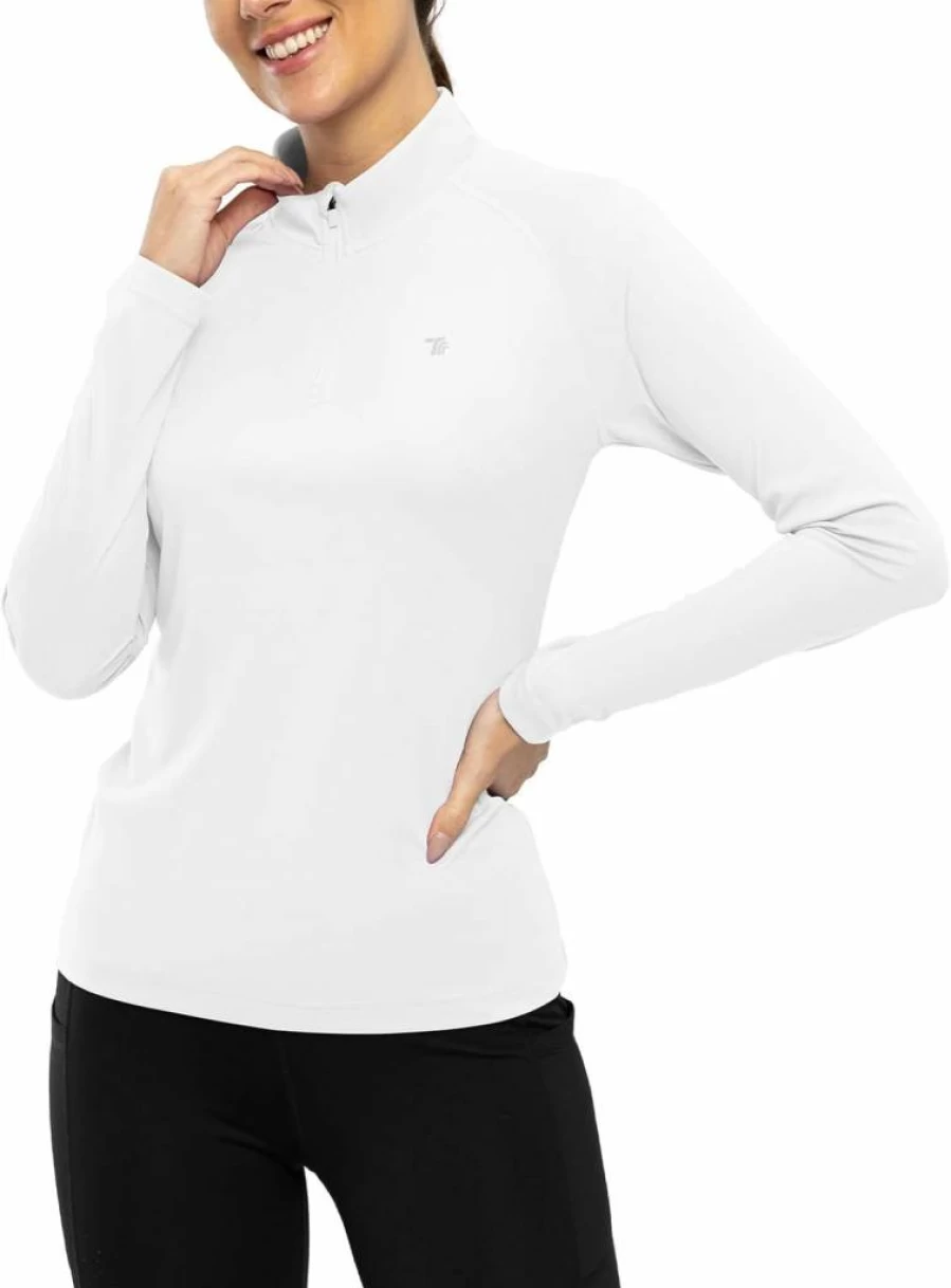 TBMPOY Women's UPF 50+ Sun Protection Shirt Long Sleeve Quick Dry Lightweight Outdoor Active Wear with Zipper