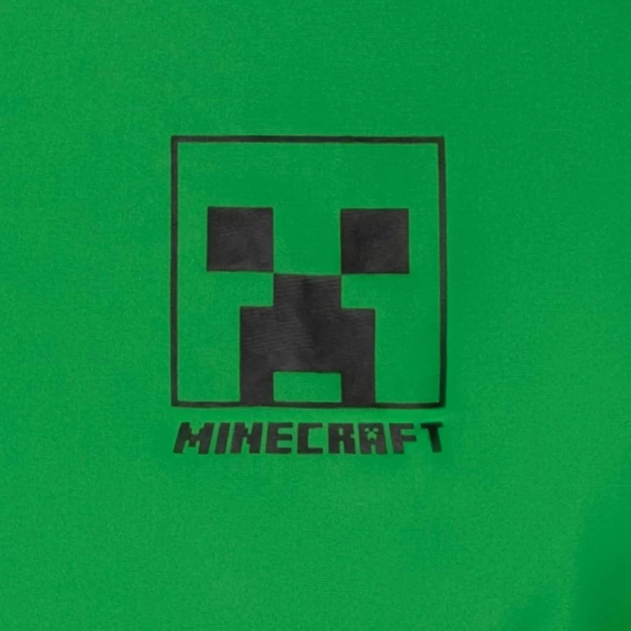 Minecraft Creeper Men's Long Sleeve Rash Guard UV Protection Swim Shirt