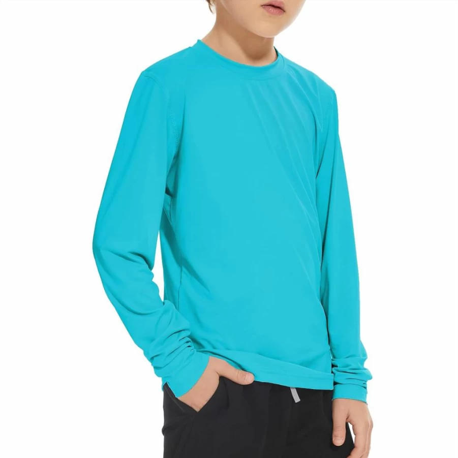 American Trends Boys UPF 50+ Sun Protection Long Sleeve Rash Guard Swim Shirt for Kids
