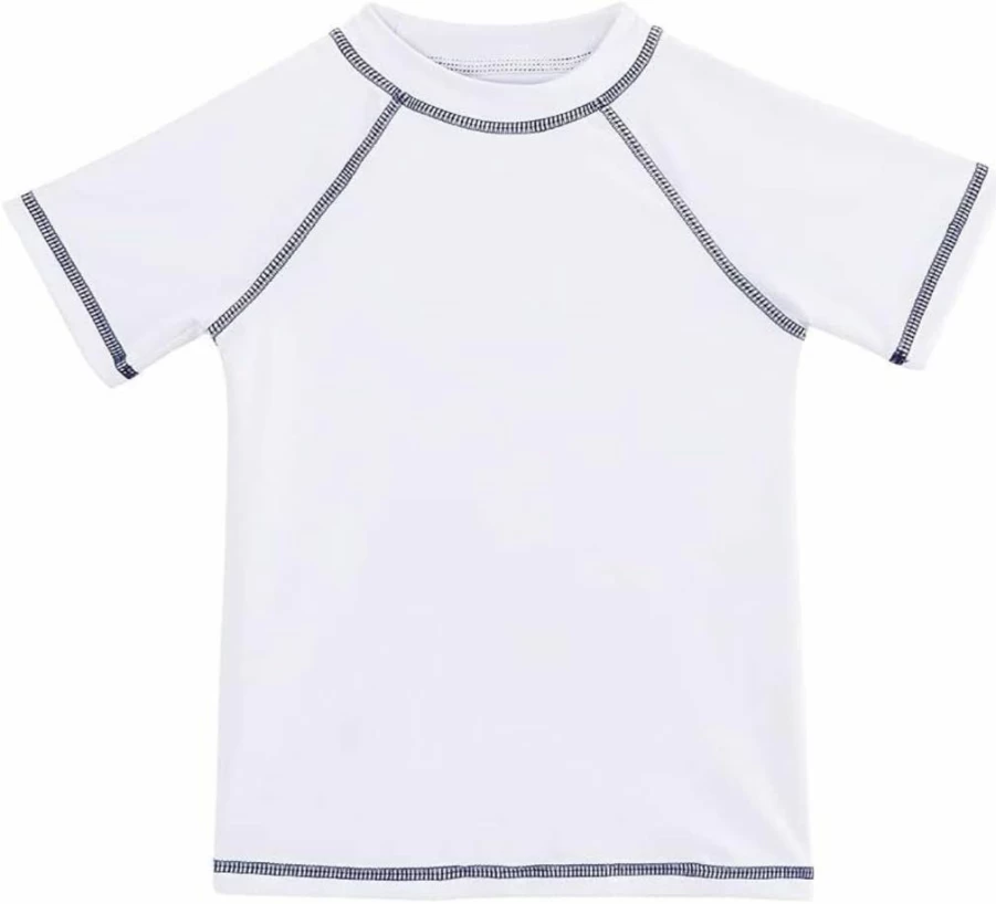 ESTAMICO Boys UPF 50+ Quick Dry Rash Guard Swim Shirt - Athletic Short Sleeve Swim Tee for Sun Protection