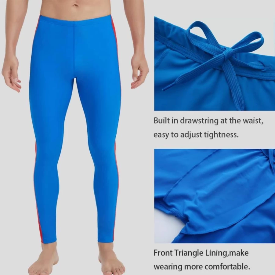 Ubestyle UPF 50+ Men's Sun Protective Swim Tights - Quick-Dry Surfing Leggings & Beach Water Pants for Active Wear