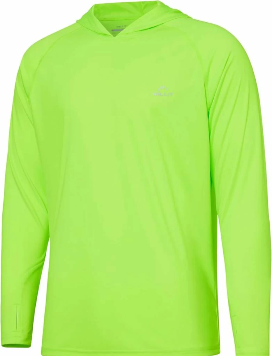 Willit Men's UPF 50+ Sun Protection Hoodie - Long Sleeve Rash Guard, Lightweight SPF UV Shirt for Fishing, Running & Athletic Activities