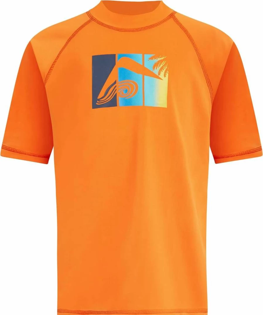 Kanu Surf Boys' UPF 50+ Sun Protection Rashguard Swim Shirt - Haywire Quick-Dry UV Shirt for Kids
