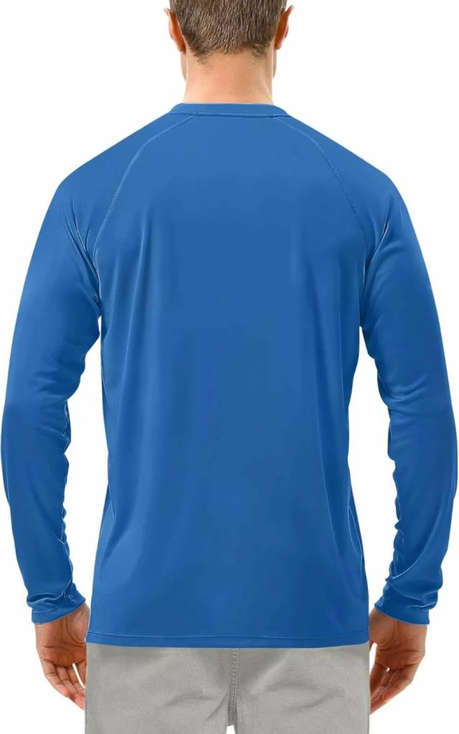 Roadbox Men's UPF 50+ UV Protection Long Sleeve Rash Guard Shirt for Fishing, Hiking, Swimming & Outdoor Activities