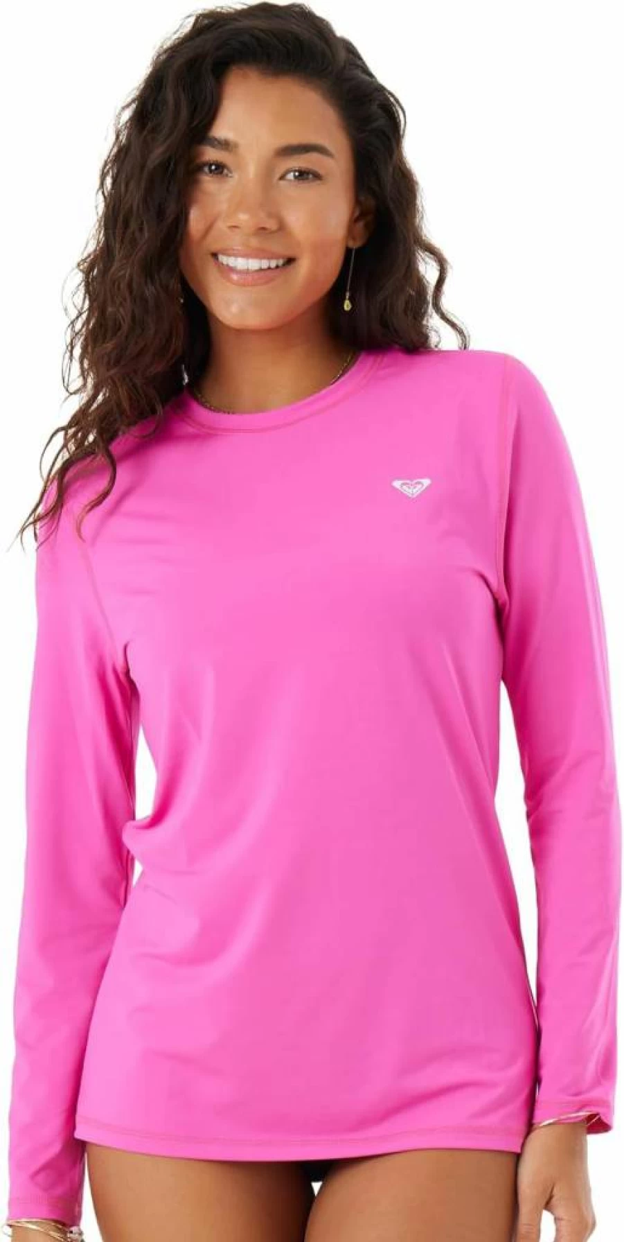 Roxy Women's UPF 50+ Quick-Dry Rashguard - Surf, Yoga, Beach Volleyball, Hiking & Workout Swim Shirt