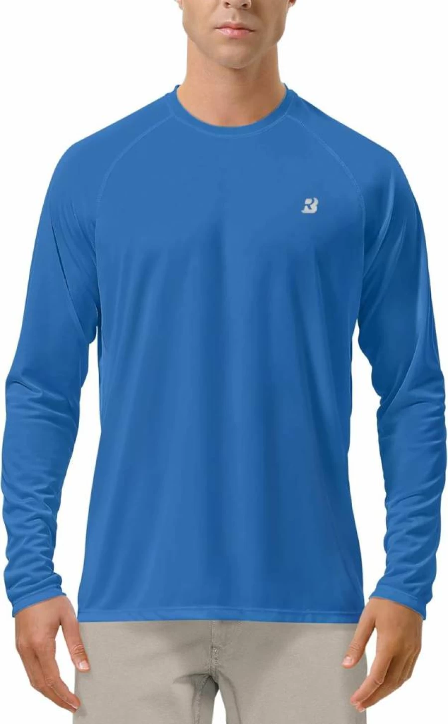 Roadbox Men's UPF 50+ Sun Protection Long Sleeve Shirt - SPF Rash Guard for Fishing, Hiking, Swimming & Outdoor Activities
