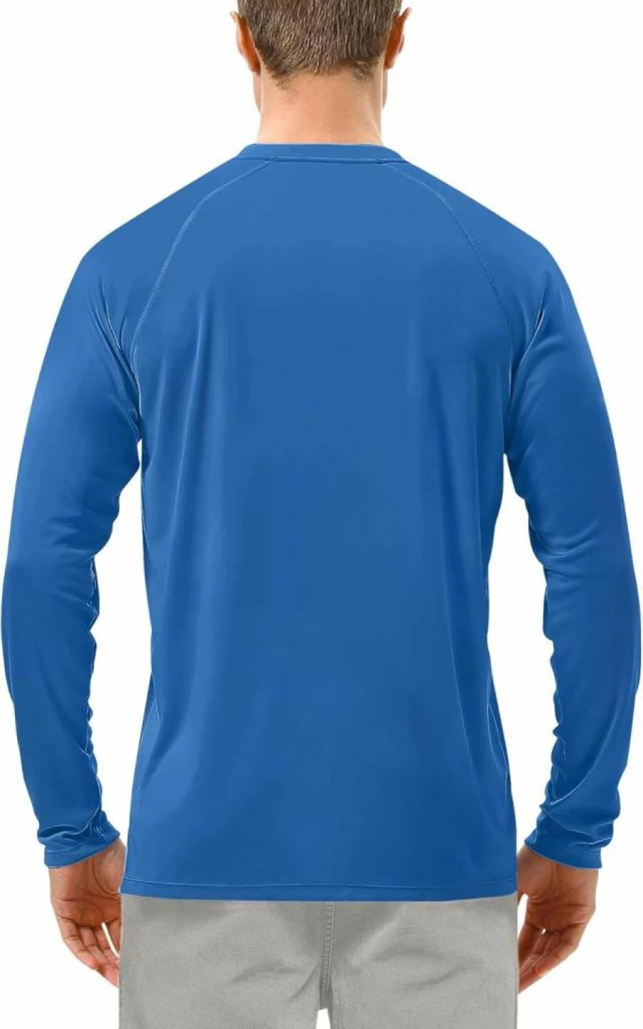 Roadbox Men's UPF 50+ Sun Protection Long Sleeve Shirt - SPF Rash Guard for Fishing, Hiking, Swimming & Outdoor Activities