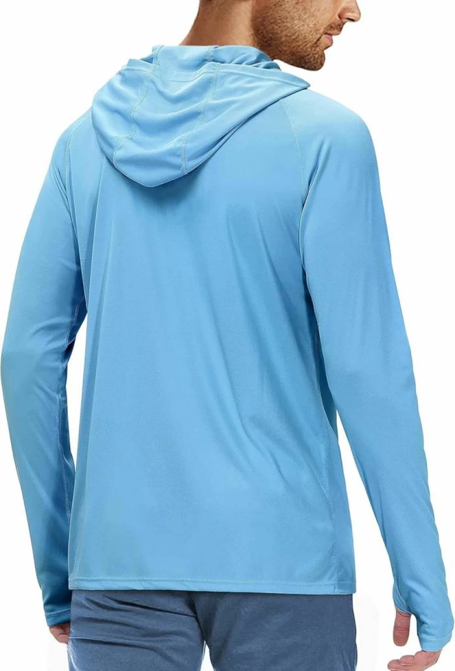Roadbox UPF 50+ Men's Sun Protection Hoodie - Long Sleeve Fishing & Hiking Shirt, UV Rash Guard for Swimming, Running, Outdoor Activities