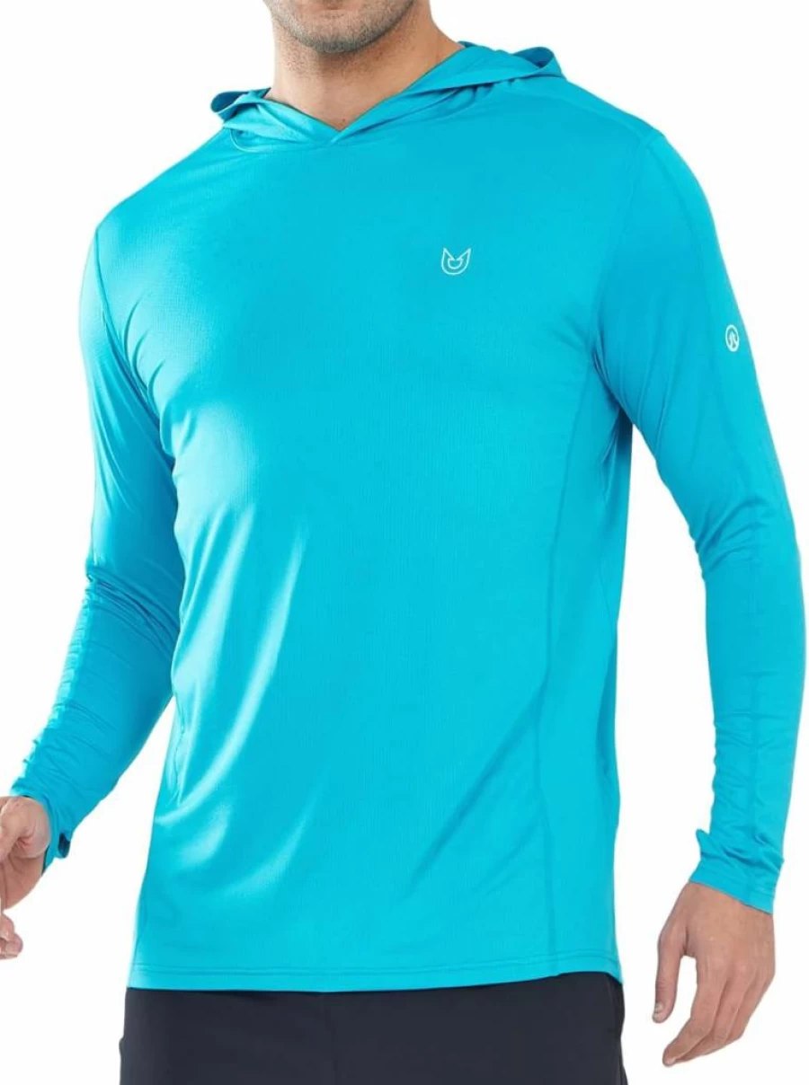 NORTHYARD Men's UPF 50+ Sun Protection Hoodie - Lightweight Long Sleeve UV Rash Guard for Swimming, Fishing & Outdoor Activities