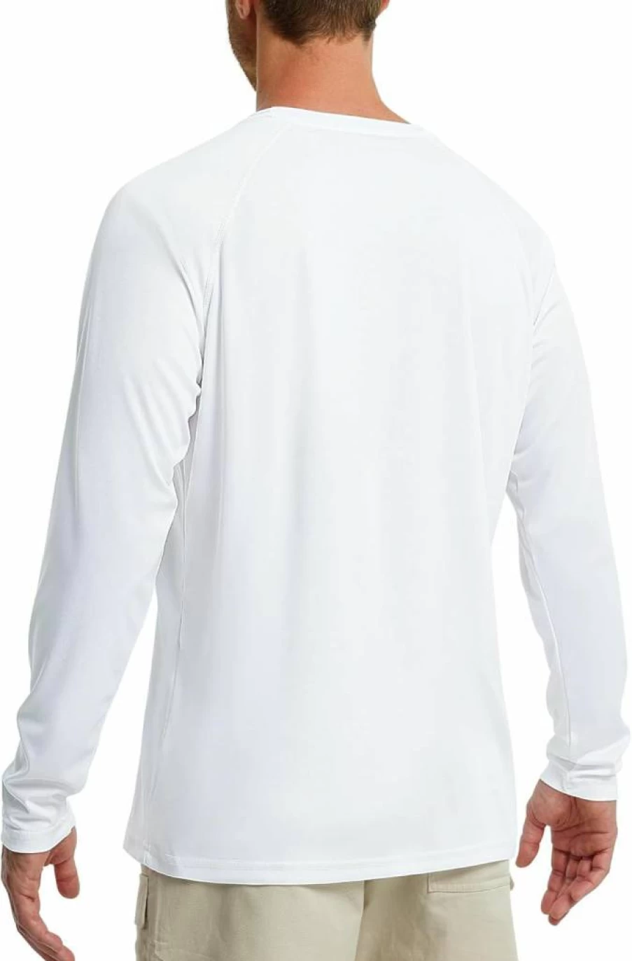 NAVISKIN Men's UPF 50+ Long Sleeve Rash Guard Shirt - Quick Dry UV Sun Protection Swim & Water Shirt