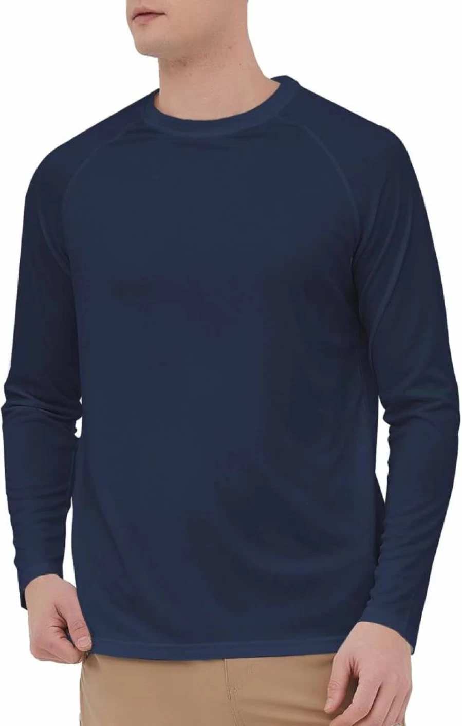 HYCOPROT Men's UPF 50+ Sun Protection Long Sleeve Rash Guard Shirt - Quick Dry UV Swim Shirt for Fishing, Running & Water Sports