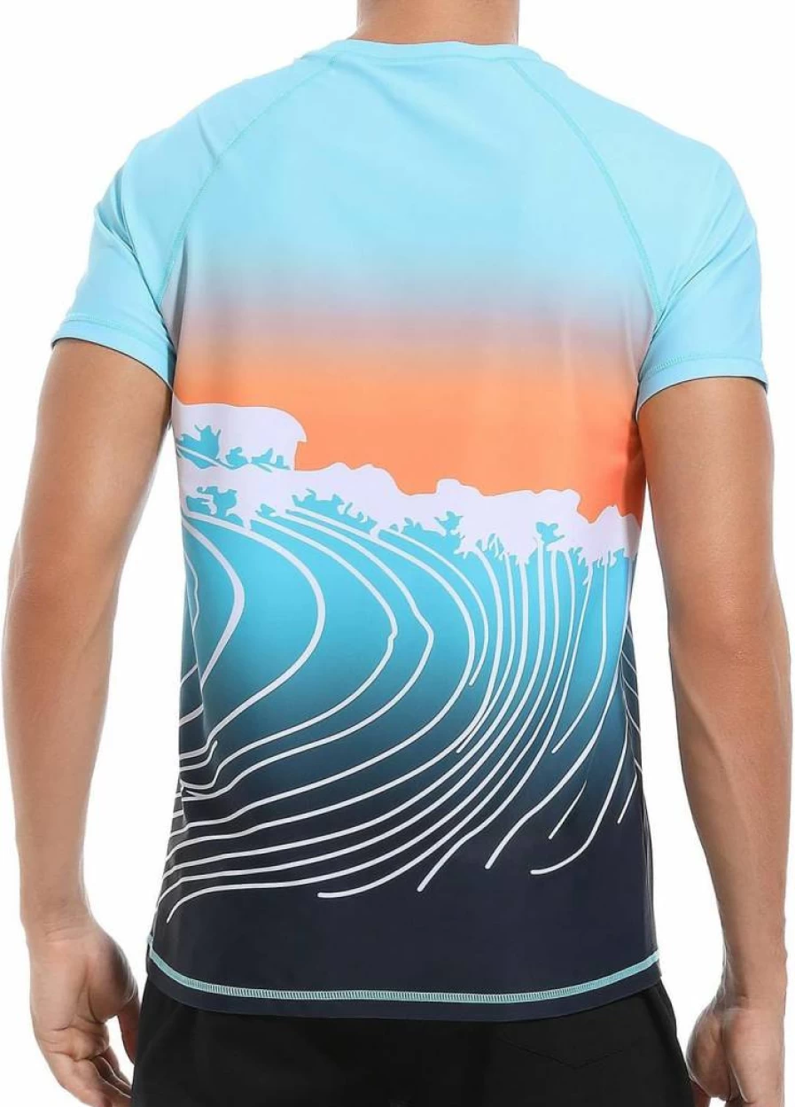 VAYAGER Men's UPF 50+ Rash Guard Swim Shirt - Quick Dry Loose Fit Surf & Water Sports T-Shirt