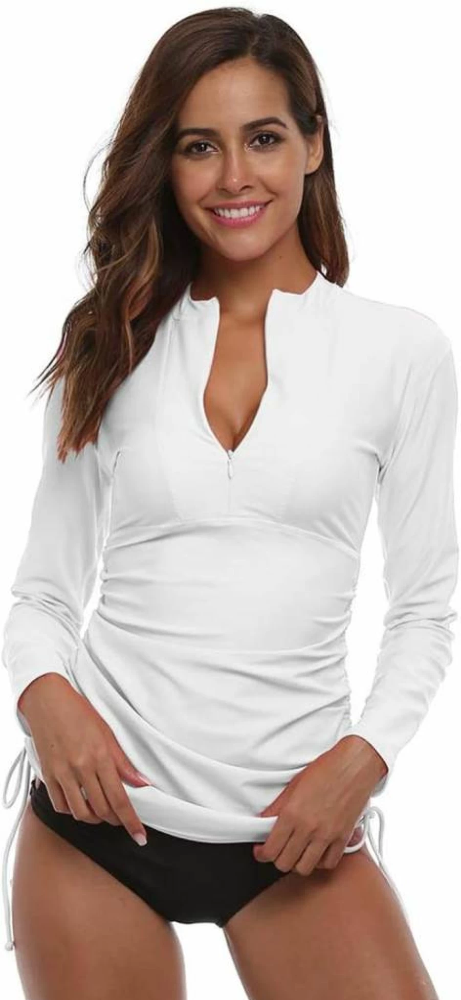 SBART Women's UPF 50+ Sun Protection Long Sleeve Rash Guard Swimsuit Top - UV Blocking Swim Shirt for Beach & Water Sports
