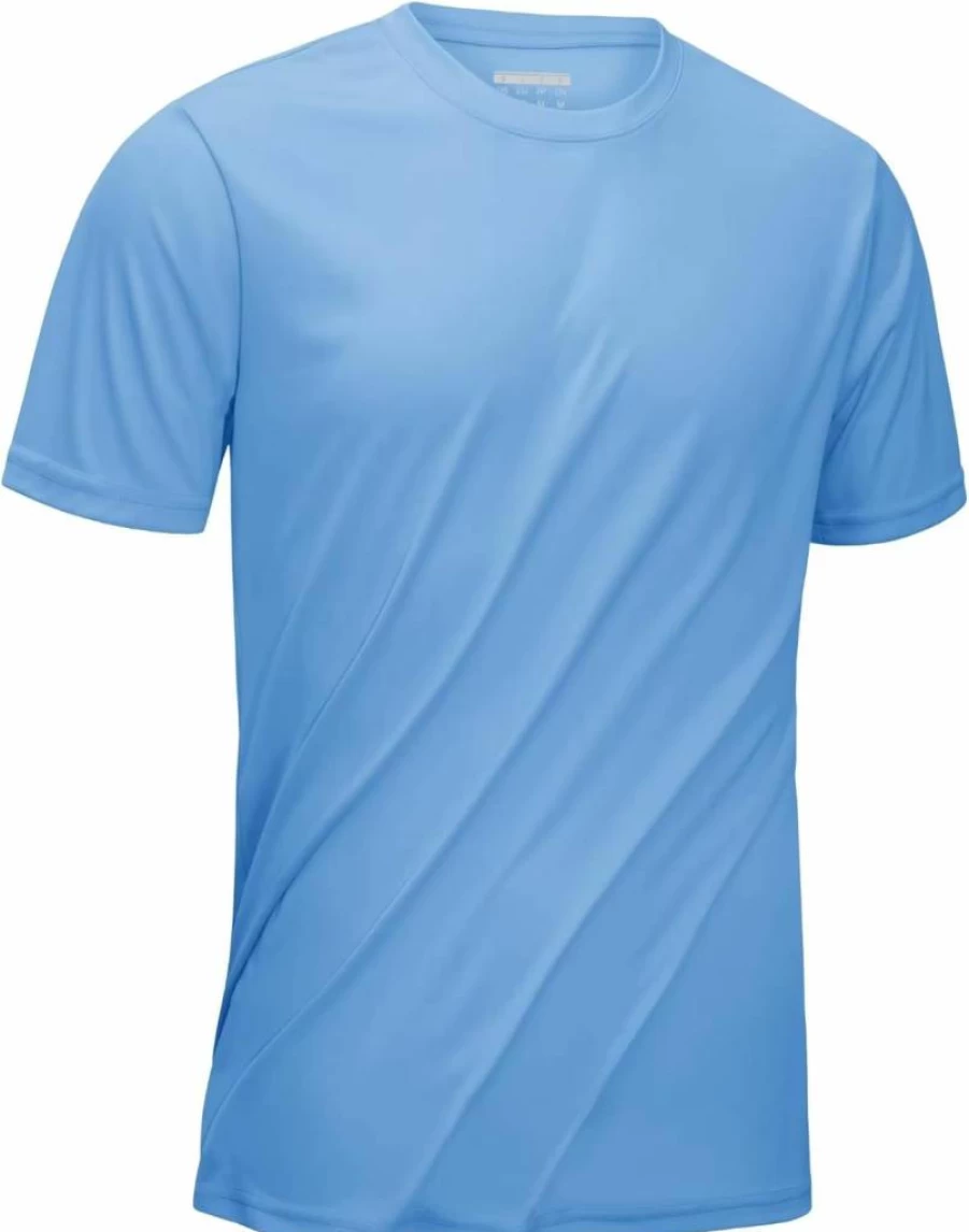 KEFITEVD Men's UPF 50+ Sun Protection Short Sleeve Shirt - Quick Dry Rash Guard, SPF Swim & Athletic T-Shirt for Fishing, Workout & Outdoor Activities