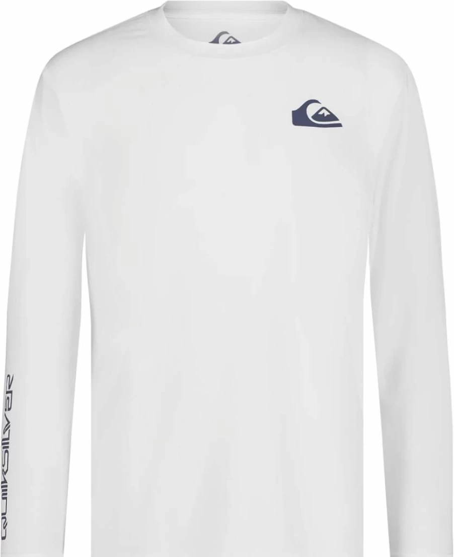 Quiksilver Boys' UPF 50+ Long Sleeve Rashguard Surf Shirt - Sun Protective Swim Top for Kids
