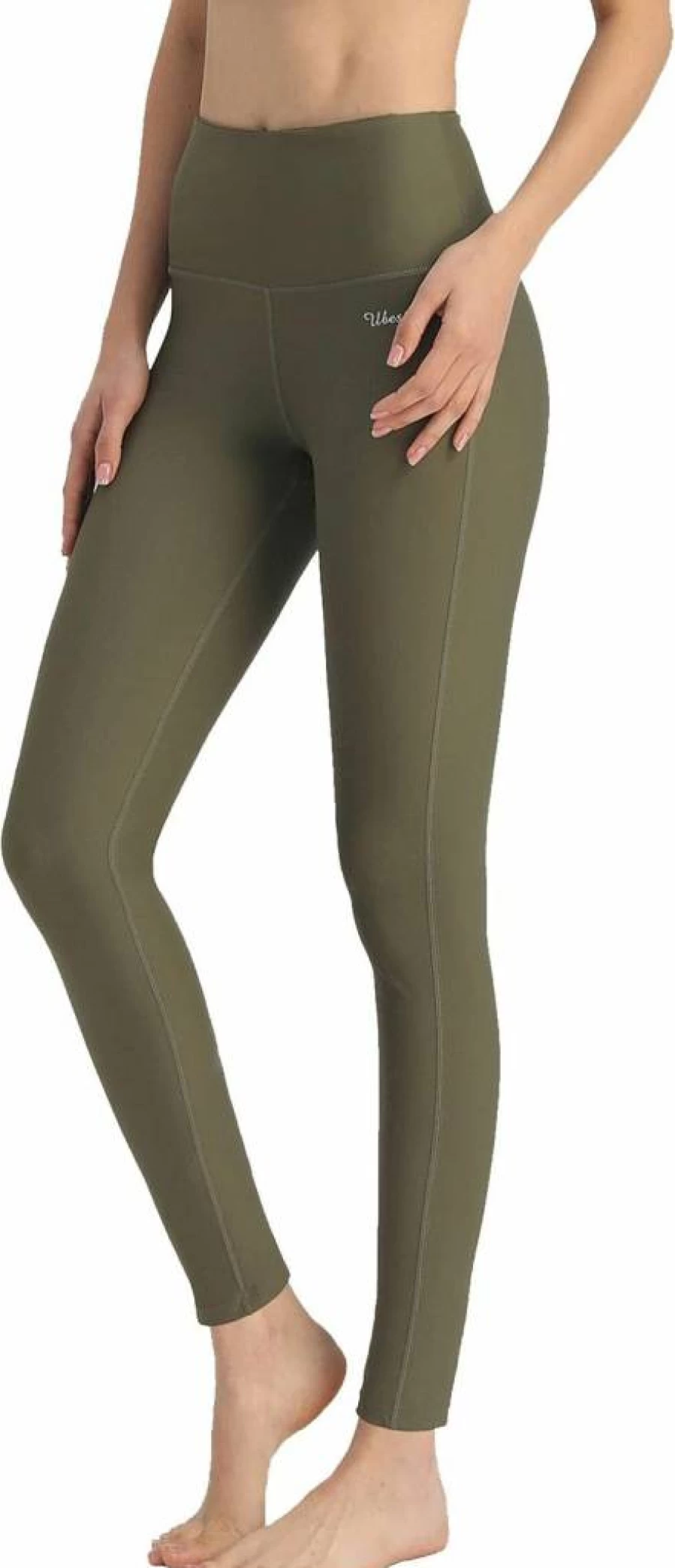 Ubestyle UPF 50+ High Waist Women's Swim Leggings - Sun Protective Swim Tights & Rash Guard Pants for Beach & Pool