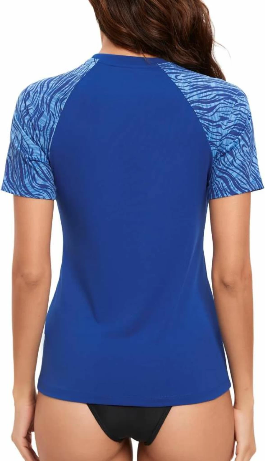 HUGE SPORTS Women's UPF 50+ UV Protection Rash Guard - Quick Dry Short Sleeve Swim & Workout Top for Gym, Beach & Outdoor Activities