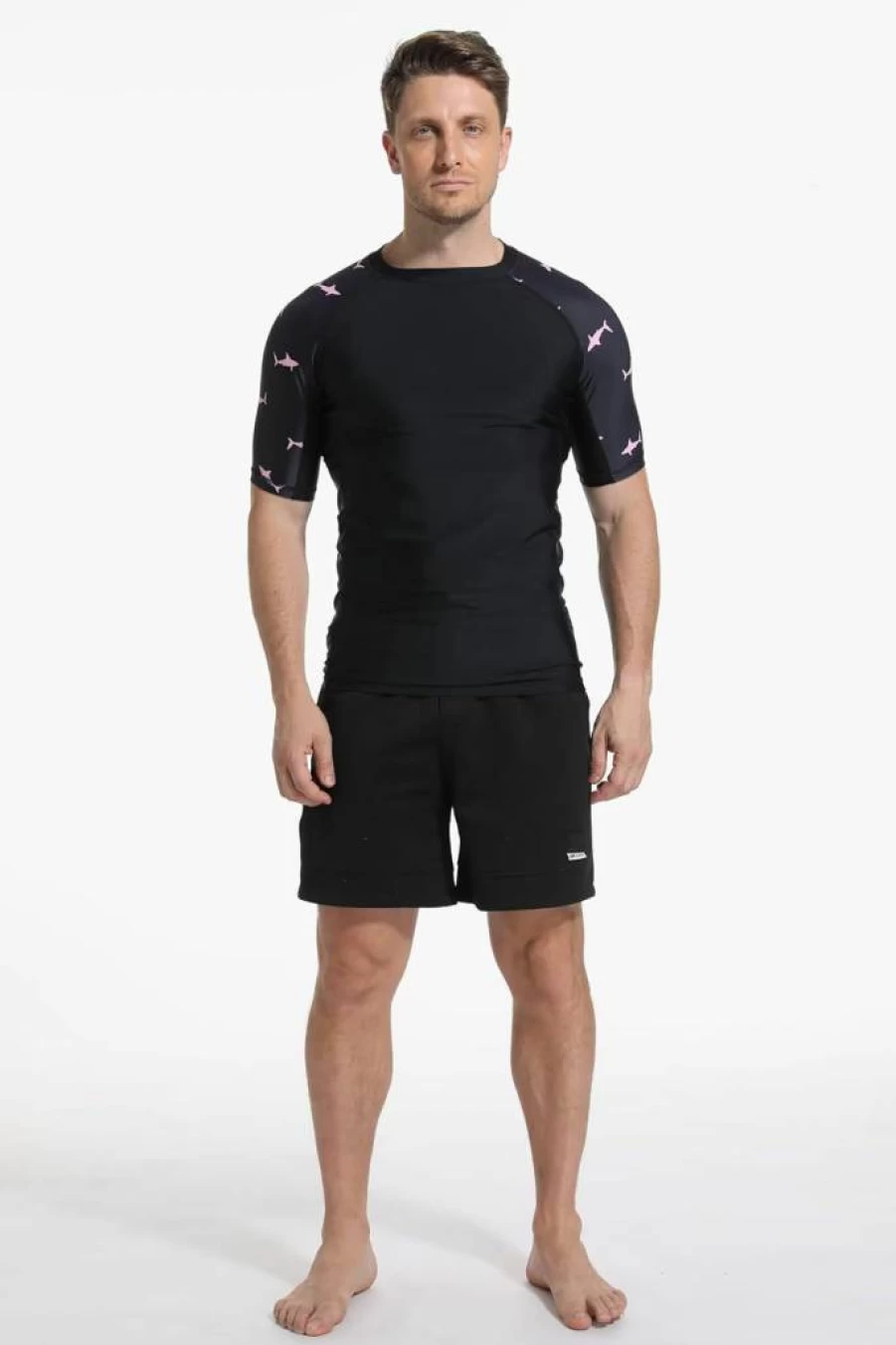 USKOY Men's UPF 50+ Short Sleeve Rash Guard Shirt - Compression Baselayer Performance Tee for Active Wear