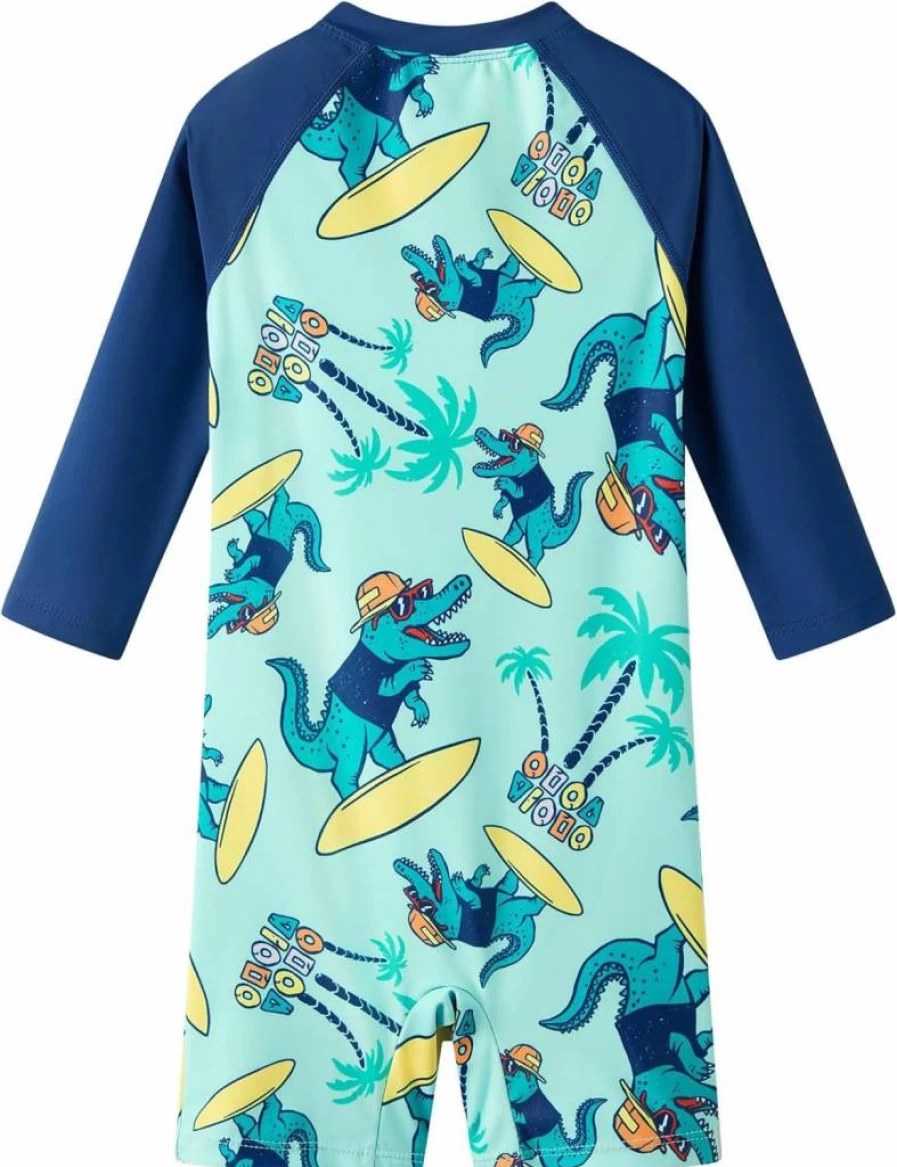 UMELOK Baby Boys' UPF 50+ Sun Protection Swimwear - Full Zip Rash Guard Swim Shirt